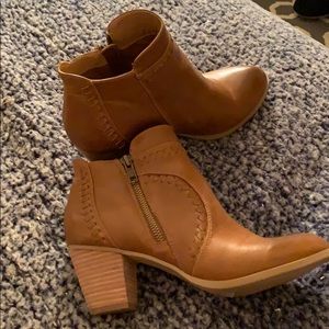 Brown heeled boots